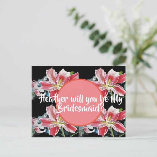 私の花嫁のメイドになってくれない？リリーフローラはがき ポストカード (スタンド正面)