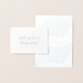 私の花嫁のメイドになってくれない？レース素朴 箔カード (ディスプレー)