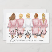 私の花嫁のメイドになってくれない？ロブスカードの女子 招待状 (正面)