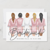 私の花嫁のメイドになってくれない？ロブスカードの女子 招待状 (正面)