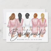 私の花嫁のメイドになってくれない？ロブスカードの女子 招待状 (正面)