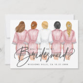 私の花嫁のメイドになってくれない？ロブスカードの女子 招待状 (正面)