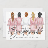 私の花嫁のメイドになってくれない？ロブスカードの女子 招待状 (正面)