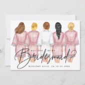 私の花嫁のメイドになってくれない？ロブスカードの女子 招待状 (正面)