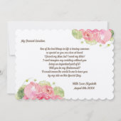 私の花嫁のメイドになってくれない？ロマンチックなバラ 招待状 (裏面)