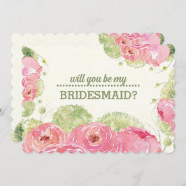 私の花嫁のメイドになってくれない？ロマンチックなバラ 招待状