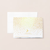 私の花嫁のメイドになってくれない？ヴィンテージ紙吹雪写真 箔カード (裏面封筒付き)