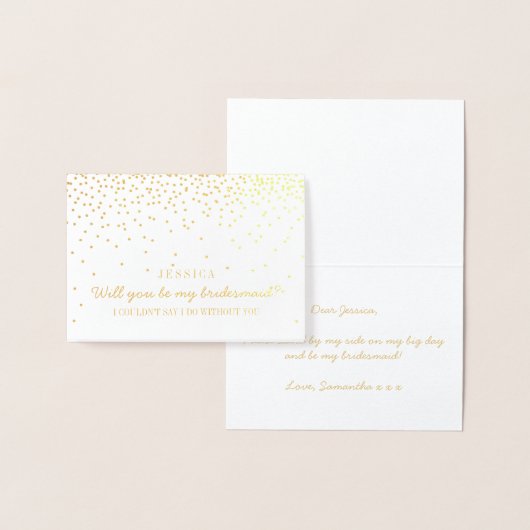 私の花嫁のメイドになってくれない？ヴィンテージ紙吹雪 箔カード (ディスプレー)