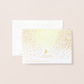 私の花嫁のメイドになってくれない？ヴィンテージ紙吹雪 箔カード (裏面封筒付き)