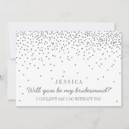 私の花嫁のメイドになってくれない？ヴィンテージ銀紙吹雪 招待状