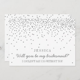 私の花嫁のメイドになってくれない？ヴィンテージ銀紙吹雪 招待状