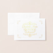 私の花嫁のメイドになってくれない？ヴィンテージ 華美 箔カード (封筒付き正面)