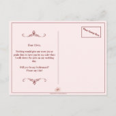 私の花嫁のメイドになってくれない?三つの嘘をつく花嫁 インビテーションポストカード (裏面)