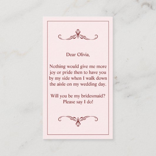 私の花嫁のメイドになってくれない?三つの嘘をつく花嫁 エンクロージャーカード (裏面)