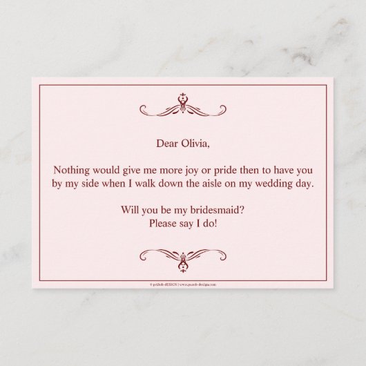 私の花嫁のメイドになってくれない?三つの嘘をつく花嫁 エンクロージャーカード (裏面)