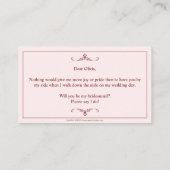 私の花嫁のメイドになってくれない?三つの嘘をつく花嫁 エンクロージャーカード (裏面)