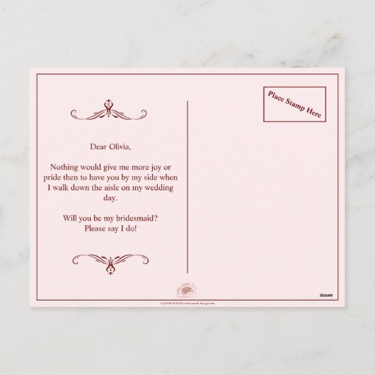 私の花嫁のメイドになってくれない?三つの嘘をつく花嫁 シーズンポストカード (裏面)