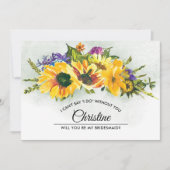 私の花嫁のメイドになってくれない？夏の牧草地素朴 招待状 (正面)