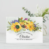 私の花嫁のメイドになってくれない？夏の牧草地素朴 招待状 (スタンド正面)