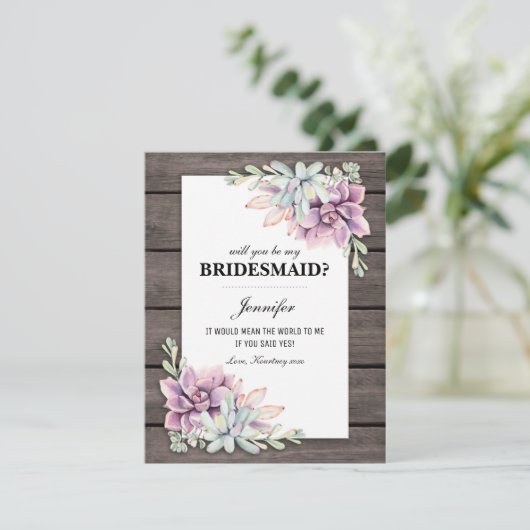 私の花嫁のメイドになってくれない? |多肉素朴類 招待状 (スタンド正面)