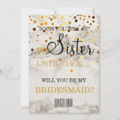 私の花嫁のメイドになってくれない?大理石背景 招待状 (正面)