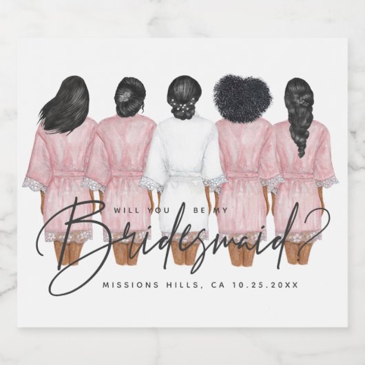 私の花嫁のメイドになってくれない?女子のローブ スパークリングワインラベル (シングルラベル)