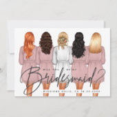 私の花嫁のメイドになってくれない？女子のローブV2 Invite 招待状 (正面)