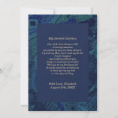 私の花嫁のメイドになってくれない？孔雀の羽 招待状 (裏面)