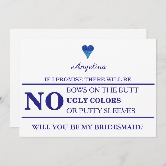 私の花嫁のメイドになってくれない？ 招待状 (正面/裏面)