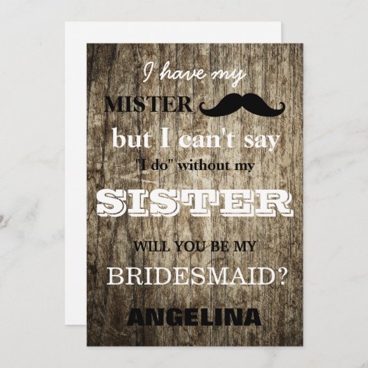 私の花嫁のメイドになってくれない？ 招待状 (正面/裏面)