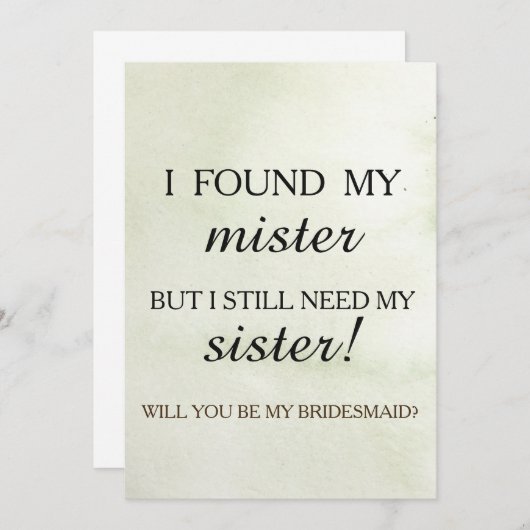 私の花嫁のメイドになってくれない？ 招待状 (正面/裏面)