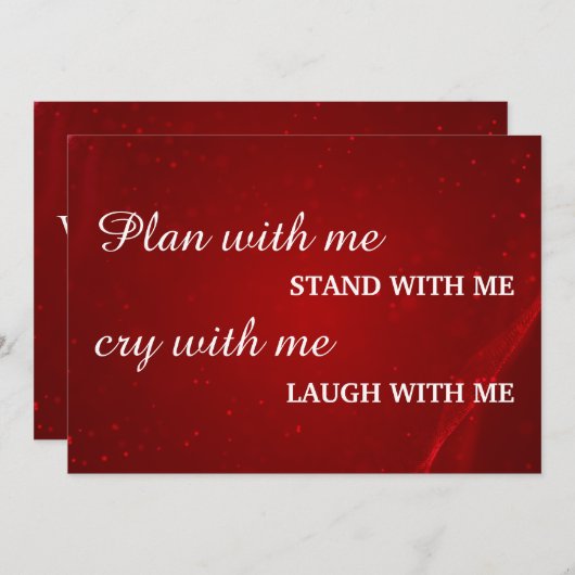 私の花嫁のメイドになってくれない？招待状 招待状 (正面/裏面)