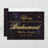 私の花嫁のメイドになってくれない?星空の夜 インビテーションポストカード (正面/裏面)