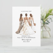 私の花嫁のメイドになってくれない？水彩提案 招待状 (スタンド正面)