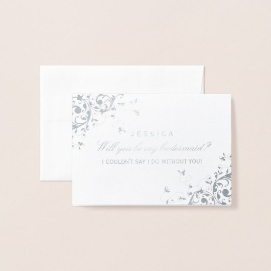 私の花嫁のメイドになってくれない？渦巻エレガントき 箔カード (封筒付き正面)