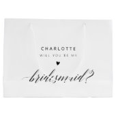 私の花嫁のメイドになってくれない?申モダン出 ラージペーパーバッグ (裏面)