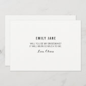 私の花嫁のメイドになってくれない?白カード 招待状 (正面/裏面)