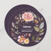 私の花嫁のメイドになってくれない？秋の花リース 招待状 (正面/裏面)