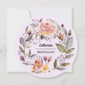 私の花嫁のメイドになってくれない？秋フラワーリース 招待状 (正面)