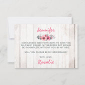 私の花嫁のメイドになってくれない？素朴結婚フローラ 招待状 (裏面)