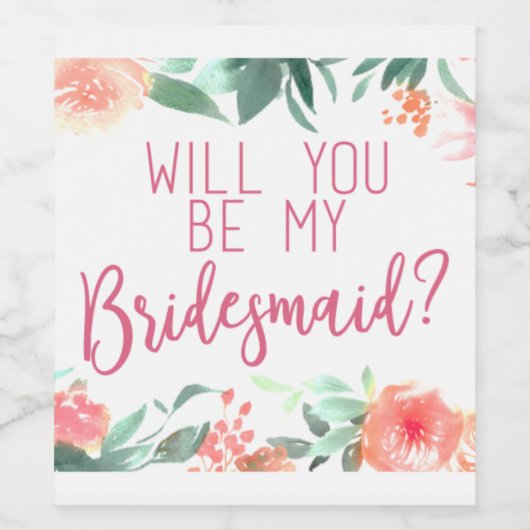 私の花嫁のメイドになってくれない？結婚式の引き出物 ワインラベル (シングルラベル)