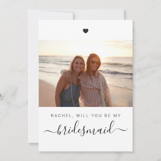 私の花嫁のメイドになってくれない？結婚式の提案 カード (正面)