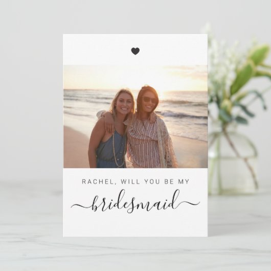 私の花嫁のメイドになってくれない？結婚式の提案 カード (スタンド正面)