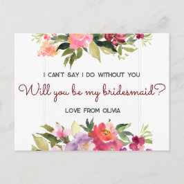 私の花嫁のメイドになってくれない？編集可能 インビテーションポストカード