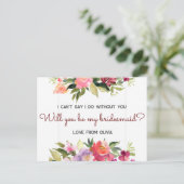 私の花嫁のメイドになってくれない？編集可能 インビテーションポストカード (スタンド正面)