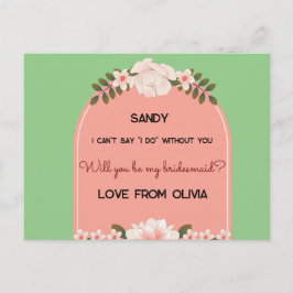 私の花嫁のメイドになってくれない？編集可能 インビテーションポストカード