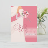 私の花嫁のメイドになってくれない？花嫁シルエット 招待状 (スタンド正面)