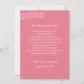 私の花嫁のメイドになってくれない？花嫁シルエット 招待状 (裏面)