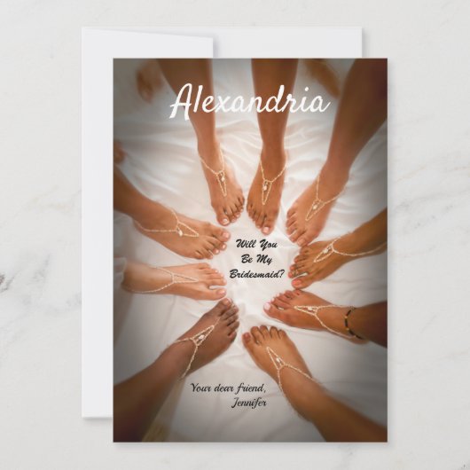 私の花嫁のメイドになってくれない？花嫁ビーチのパーソナライズ ノートカード (正面)