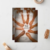 私の花嫁のメイドになってくれない？花嫁ビーチのパーソナライズ ノートカード (正面/裏面インサイチュ)